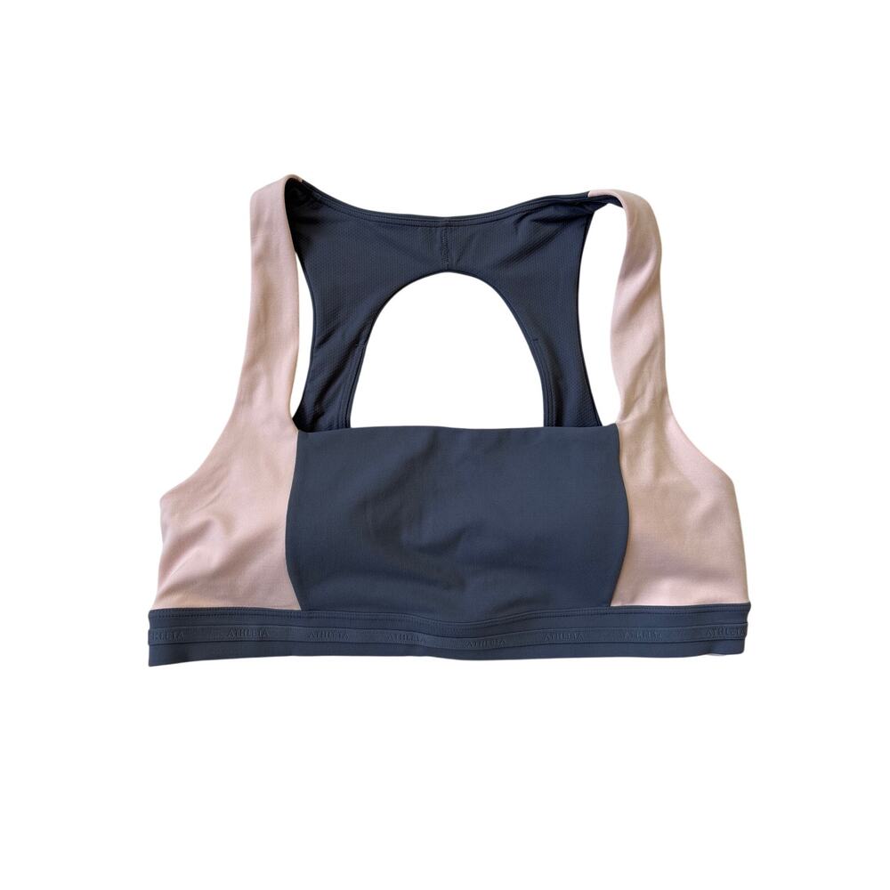 Athleta High Tone Sports Bra XL NWT Powervita A-C Light Support Yoga Pilates